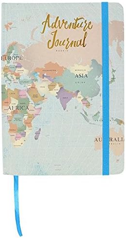 My Travels Adventure Hardback Journal A5 Notebook Map Design