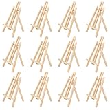 Kinlink Caballetes de madera de 11.8 pulgadas de alto para exhibición juego de 12, soporte de caballete de pintura para estudiantes artistas