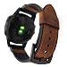 Produktbild YOOSIDE 22mm QuickFit Leder Armband für Fenix 5 / Fenix 6 / Fenix 7 / EPIX 2, Echtleder+Silikon Ersatzarmband Uhrenarmband für Garmin Fenix 6 Pro/Sapphire,Forerunner 955/935/945, Instinct(Braun)