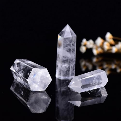 Cristal de quartz transparent 60-70mm pointe naturelle - 5