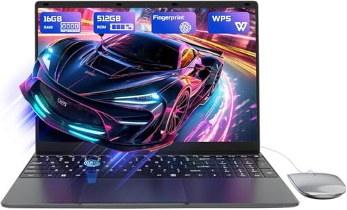 PINSTONE 15,6' Ordenador Portátil 16GB RAM 512GB SSD, PC...