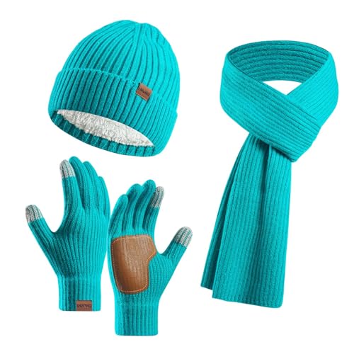 Ensemble bonnet écharpe gant thermique pour rester au chaud tout l'hiver