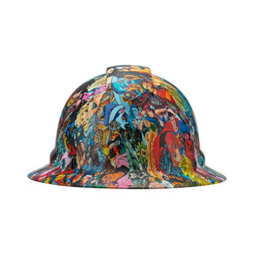 Full Brim Hard Hat Construction OSHA Hardhats, Men Women Safety Helmet, 6 Point, Custom Cartoon Design, By ACERPAL, Cartoons And Character - Thumbnail 5