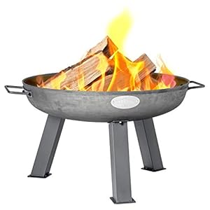 56cm Diameter Cast Iron Fire Pit Outdoor Garden Patio Heater Wood Burner BBQ Camping Fire Bowl – by Harbour Housewares