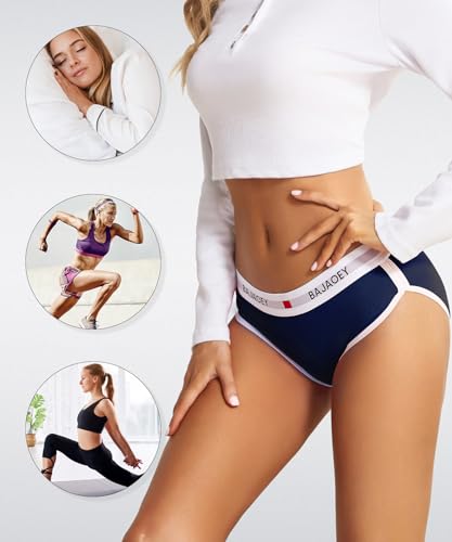 BAJAOEY Calcinha feminina de algodão feminina atrevida para mulheres, macia, confortável, biquíni Hi