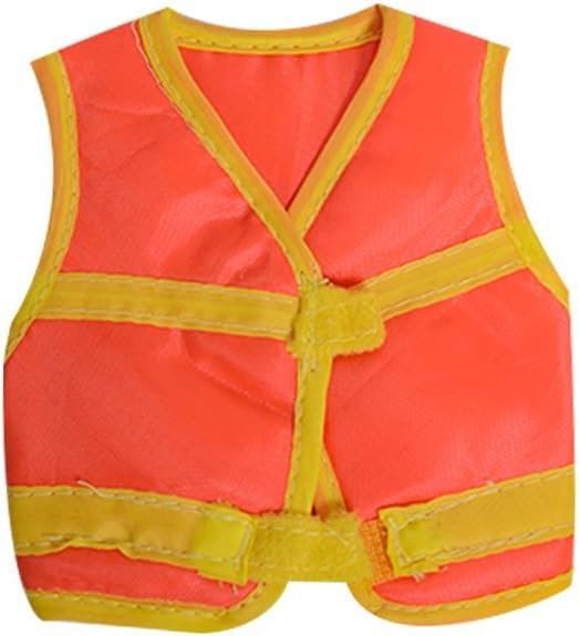 Sosoport Reflective Vest for Doll Clothing 1/6 Scale Bjd Dolls Action Figure Safety Vest Mini for Doll Outfits and Accessories