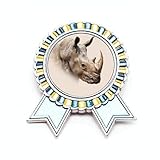 Quantité : 1 épingle Broche rhinocéros à cornes pour oreille et corps, M, Métal