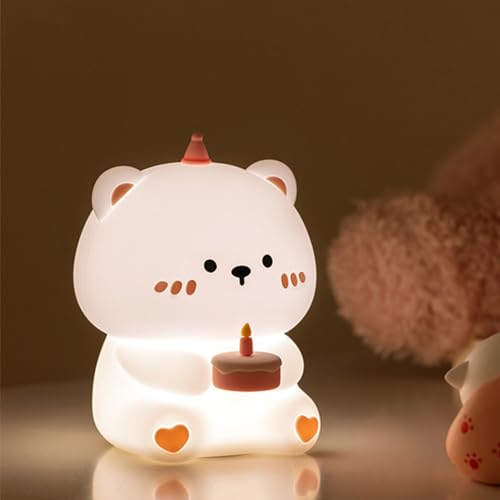 Lámpara de noche animal de silicona para niños miniatura 5