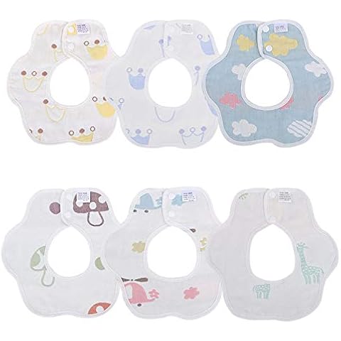 Baberos redondos absorbentes de algodón orgánico para bebés Cover