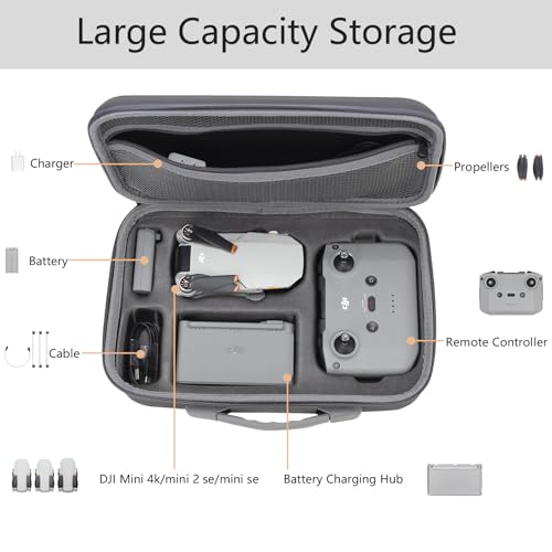 Image of Storage Bag for DJI Mini 4k-Portable Hard Shell Travel Carrying case for DJI Mini 4k Fly More Combo and Accessories
