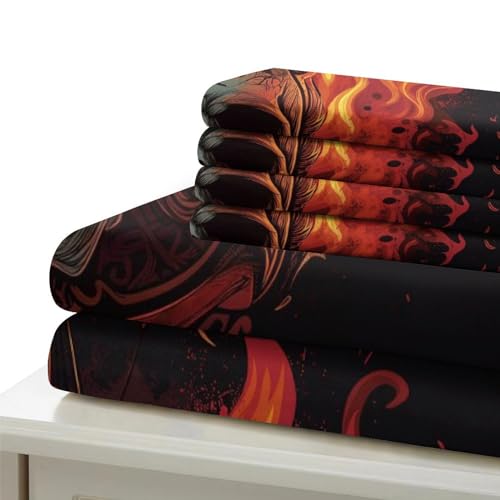 Housse de couette crâne lit simple pour une chambre d'ado moderne