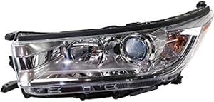 Compatible With Toyota Highlander Headlight Assembly 2017 2018 2019 Driver Side Hybrid/LE/LE PLUS/XLE Chrome Bezel For TO2502251 | 81150-0E330