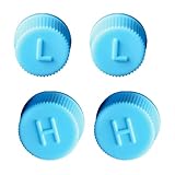 YoRise Car A/C Valve Core Caps, R134a Air Conditioning Repair System Charging Port Caps, Leakproof Seal Kit, AC System High & Low Pressure Valve Cap Replacement Accessories (4PCS)