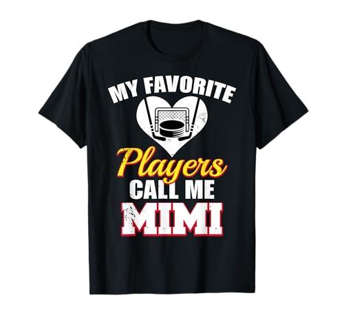 My Favorite Players Call Me Mimi Funny Hockey Mimi T-Shirt