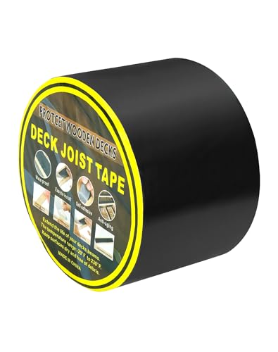 QWORK® 15 m x 100 mm Cinta protectora de madera para terrazas, cinta adhesiva resistente para enmascarar subestructuras y madera, protección fiable contra las inclemencias del tiempo