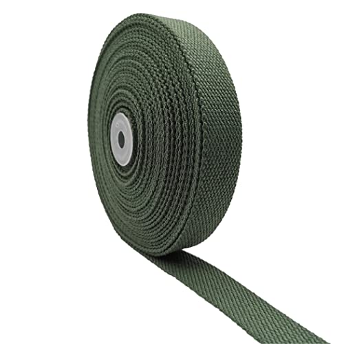 Alça de tecido de algodão resistente - 2,5 cm de largura, 10 metros - algodão de poliéster para alça