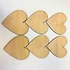 Heart Wood Cutouts Unfinished – Multiple Sizes, 6 Pack, ~1/4" Thick | Laser-Cut Craft Blanks for Painting, Staining, Engraving & Wood Burning | Made in USA (6x6 inch) #3