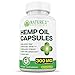 Organic Hemp Oil Extract Capsules 300mg - Ultra Premium Pain Relief Anti-Inflammatory, Stress & Anxiety Relief, Joint Support, Sleep Aid, Omega 3 6 9, Non-GMO Ultra-Pure Full Spectrum CO2 Extracted