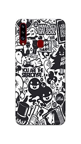 Image of Printed Hard Back Cover Case for Samsung Galaxy A20s Back Cover (Mixed Cartoon) -1302