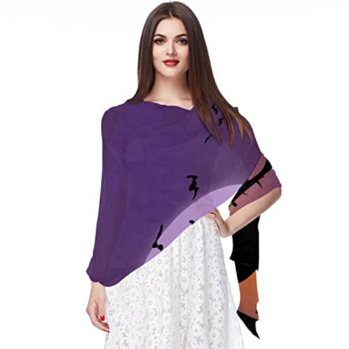 Foulard en mousseline de soie de qualité motif félin écharpe légère et fluide