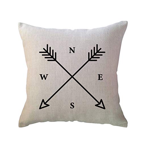 ULOVE LOVE YOURSELF 4Pack Coastal Sailing Throw Pillow Covers Black Compass/Anchor/Sailboat/Map Ocean Theme Pillowcases Nautical Beach Decorative Cushion Cover 18×18 Inch - Image 4