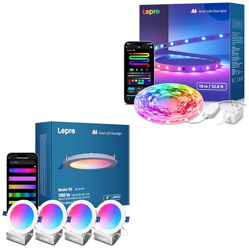 Luces LED inteligentes Lepro con reconocimiento de ambiente y control AI