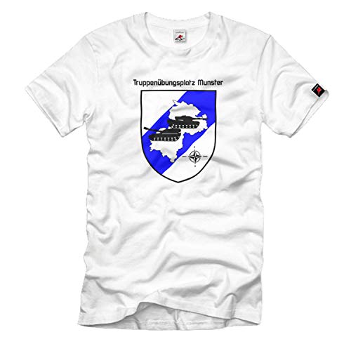 T-shirt Truppenplatz Münster #5924 blanc grande taille 5XL pour look casual
