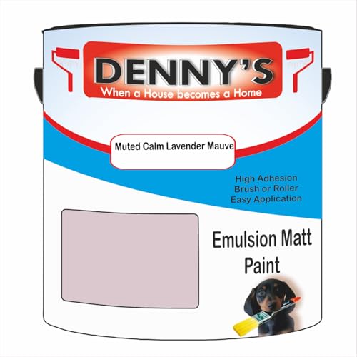 Premium Interior Wall & Ceiling Emulsion Paint – Muted Calm Lavender Mauve – Rich Matt Finish, Durable & Washable, Low Odour, Ideal for Living Rooms, Bedrooms & Hallways (250ML Tin)