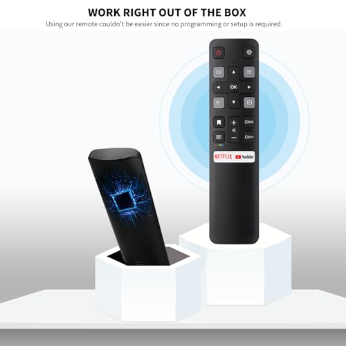image for LOUTOC Replacement Remote Control Only for All TCL TV, Compatible for 