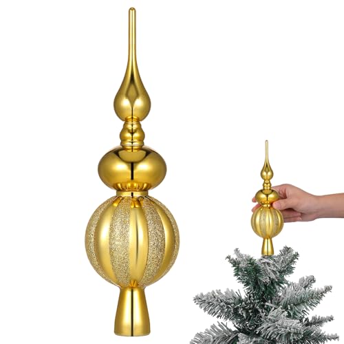 Luxshiny Kugelförmige Deutsche Weihnachtsbaumspitze Mundgeblasene...