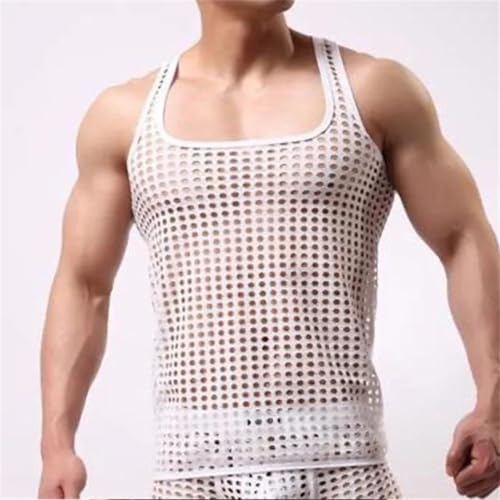 Camiseta sin mangas para hombre antisudor de malla transpirable ligera 3