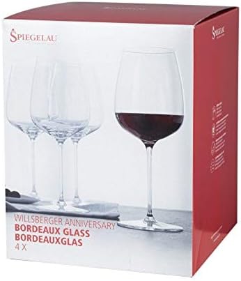 Spiegelau Willsberger Anniversary Bordeaux Glass, Set of 4