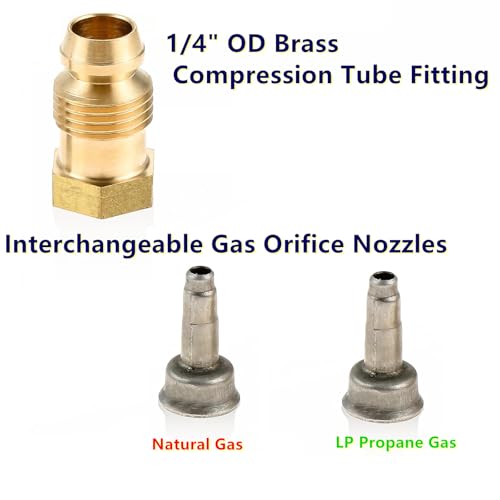 MCAMPAS Q314A4586 Pilot Burner with Thermocouple Assembly for Gas Furnaces, Boilers and Water Heaters - Natural Gas and Propane Gas Pilot Burner with Thermocouple Kit
