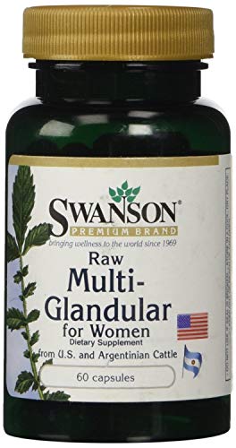 Swanson Premium Raw Multi Glandular for Woman - 2 Bottles of ;60 Caps