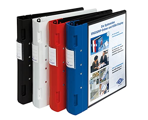 Raccoglitore Ergogrip A4, 4 anelli, in plastica