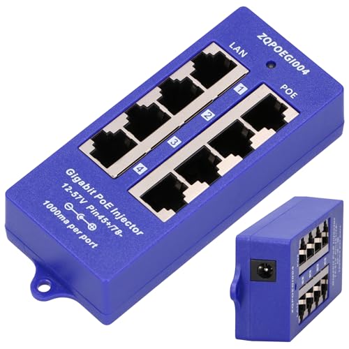 Extralink Poe Injektor, 10/100/1000 Mbps, Rj45, Ideal Für Ip Kameras, Voip, Wi-Fi, Lan Ports, Lan+ Poe Ports, Kompatibel Mit Jedem Ethernet Switch, Pl