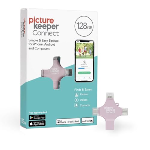 Stockage externe 128 Go Picture Keeper Connect clé USB de sauvegarde rose USB-C PC