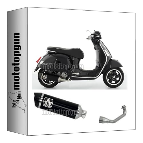 Tubo de escape Arrow Vespa GTS 300 negro para transformar tus rutas por carretera y ciudad