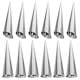 VILLCASE 12 Stück Teiliges Edelstahl Croissant Backförmchen Konische Form Langlebige Brotbackformen Platzsparend Praktische Backformen für Hörnchen und Hörnchenteig
