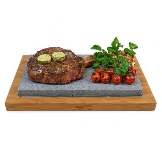 Black Rock Grill Steak Lava Stone Sharing Set Table Top Grill