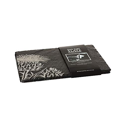 The Just Slate Company - Juego de 2 manteles Individuales, Color Negro Cover
