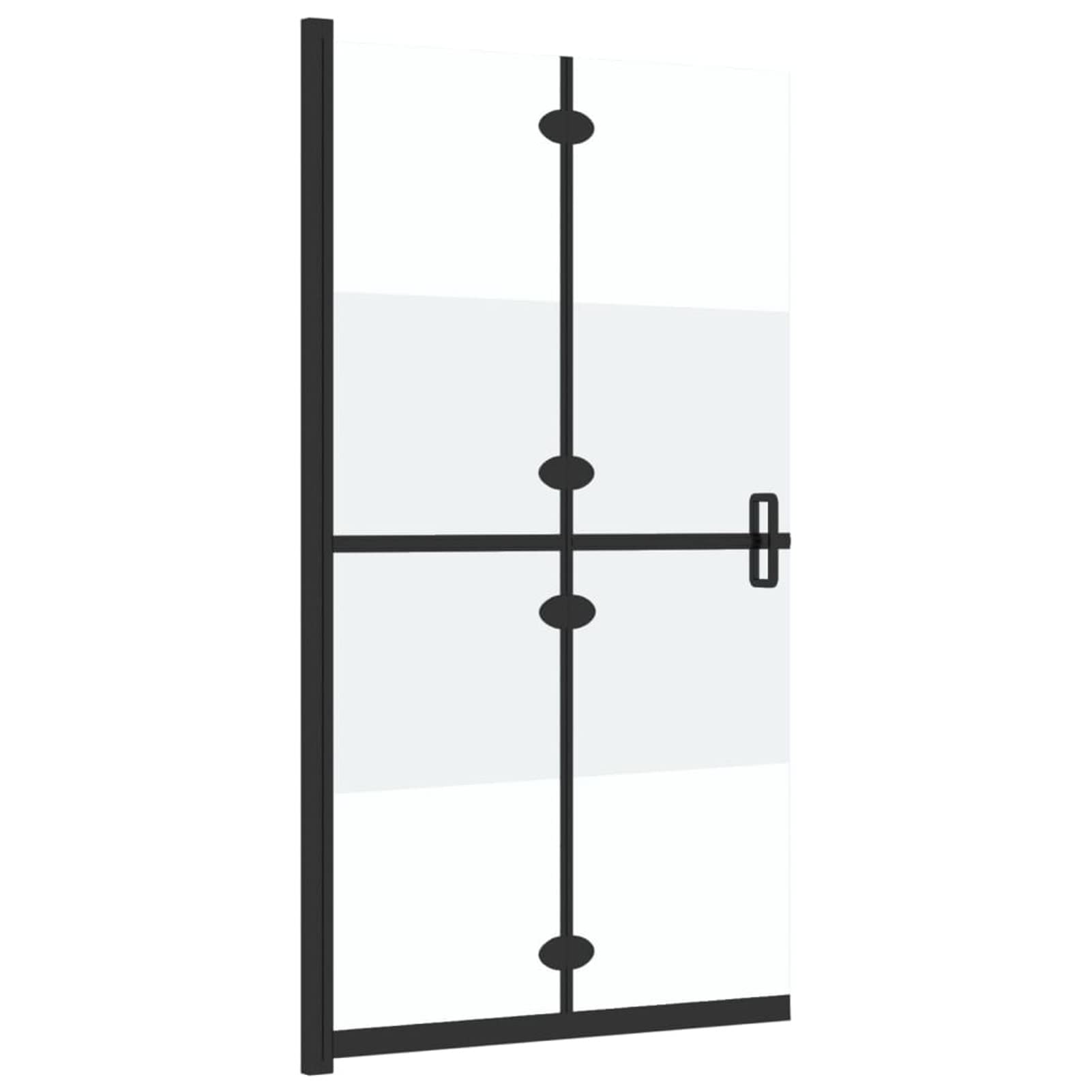 ShGaxin Mampara de Ducha Plegable Vidrio ESG Medio Esmerilado 110x190cm, Mampara Bañera, Mampara Baño Ducha, Cabina De Ducha, Mampara Baño