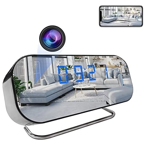KAMREA Spy Camera Clock WiFi HD 1080P WiFi Camera Clock with Night Vision, Motion Detection, Remote Viewing, 140° Angle Video Recorder Nanny Cam for Home Office Security Cover