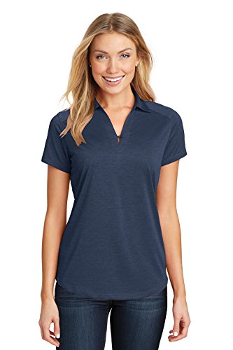 Port Authority Ladies Digi Heather Performance Polo, Dress Blue Navy, Large