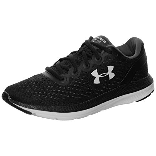 Under Armour womens Charged Impulse Running Shoe, Black (002 White, 7.5 US