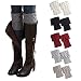 Bestjybt Womens Short Boots Socks Crochet Knitted Boot Cuffs Leg Warmers Socks (5 Pairs-Style A)