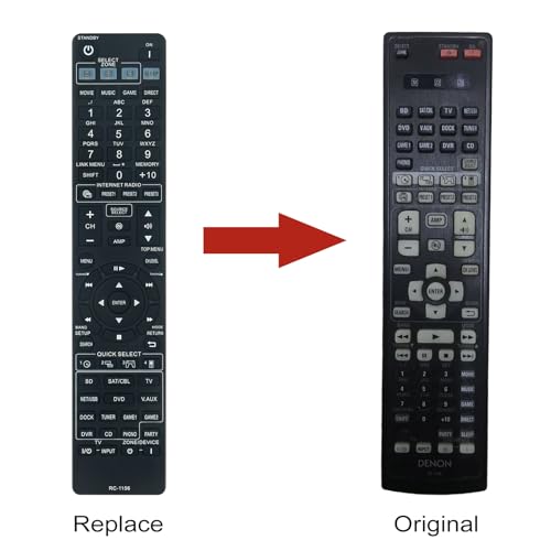 RC-1156 VINABTY Replace Remote Control Fit for DENON DN-500AV AVR-1712 AVR-1912 AVR-2112CI Audio Video AV A/V Receiver AVR-3312CI DHT-1312BA AVR-2312CI - Image 3