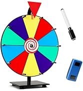 12 Inch Heavy Duty Spinning Prize Wheel - 10 Slots Color Tabletop Roulette Wheel of Fortune - Spi...