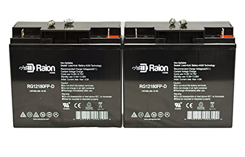 Raion Power RG12180FP 12V 18Ah Replacement SLA Battery For Sunnyway SW12180-2 Pack
