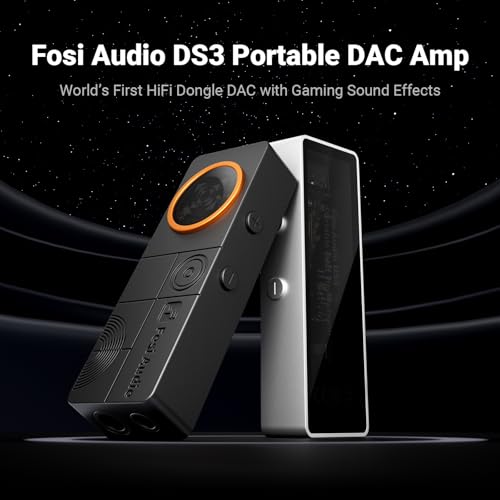 Image of Fosi Audio DS3 USB-C DAC Amp Dongle, Portable Headphone Amplifier with Gaming 7.1 Spatial Audio, ES9039Q2M XMOS Powered, DSD512, 3.5mm Single 4.4mm Balanced, HiFi Amps for PC /Phone / PS5 / Switch